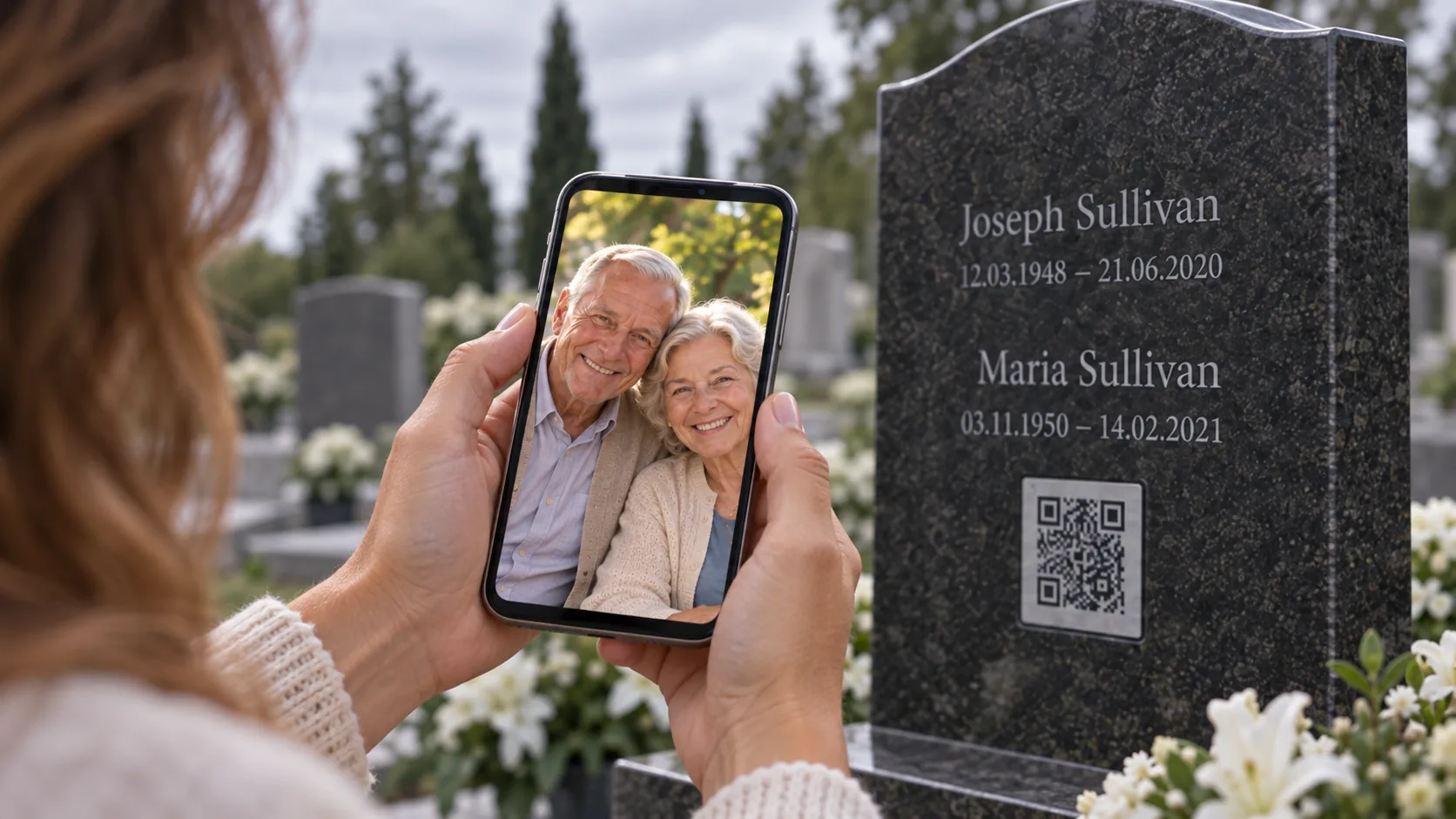 A family opening a memory together